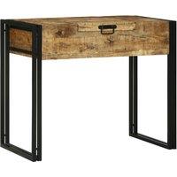 Berkfield Home Dressing Table 90x50x75 cm Solid Wood Mango in Brown | Size: 90 x 50 x 75 cm