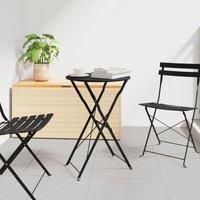 Berkfield Home Folding Bistro Table Anthracite 50x71 cm Powder-coated Steel | Size: 50x71 cm