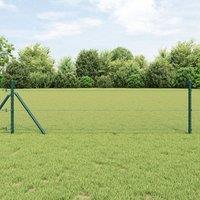 Berkfield Home Hexagon Fence Grey 0.8x50 m Steel in Green