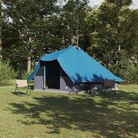 Berkfield Home Family Tent Tipi Blue 8-Person Waterproof