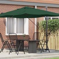 Berkfield Home Green Cantilever Umbrella Green Polyester fabric & metal frame