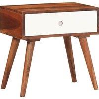 Berkfield Home Side Table 45x30x45 cm Solid Wood Acacia in Brown | Size: 45 x 30 x 45 cm