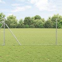 Berkfield Home Hexagon Fence 1x10 m Galvanised Steel in Silver