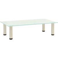 Berkfield Home TV Stand Frosted 60x35x17 cm Tempered Glass in Clear | Size: 60 x 35 x 17 cm