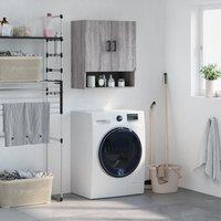 Berkfield Home Wall Cabinet Grey Sonoma 60x31x70 cm Engineered Wood | Size: 60 x 31 x 70 cm
