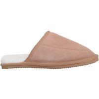 SNUGRUGS Men's Jesse, Suede Wool Mule Open Back Slippers with Lightweight Sole in Camel | Size: 10