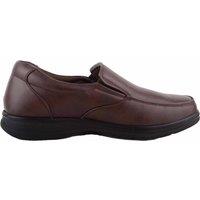 ABSOLUTE FOOTWEAR Men's Mens Easy Slip On Lightweight Memory Foam Faux Leather Smart Shoes in Brown | Size: 11
