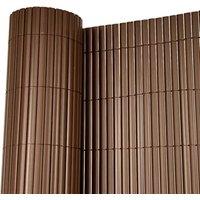 Oypla PVC Outdoor Garden Fencing Screen 1m x 4m in Dark Brown