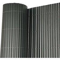 Oypla PVC Outdoor Garden Fencing Screen 1m x 4m in Dark Grey