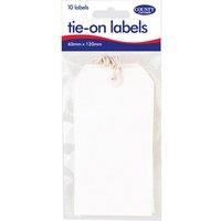 County Stationery Tie On Parcel Labels (12 Packs Of 10) in White