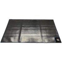 Olpro Awning Tunnel Mat 1500mm x 800mm Black Rubber with Blue Edge Trim
