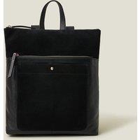 Accessorize Women's Suede Leather Backpack in Black