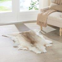 Native Natural Light Coloured Reindeer Hide in Light Brown | Size: Large
