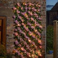 mysmartbuy Artificial Cherry Blossom Garden Trellis with Solar LED Lights in Pink | Size: Medium