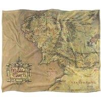 Lord of the Rings Map of Middle Earth Silky Touch Super Soft Throw Blanket 152 X 127 cm in White