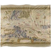 Lord of the Rings War of The Rohirrim Map Silky Touch Super Soft Throw Blanket 152 X 127 cm in White