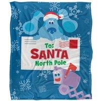 Blues Clues Blue To Santa Letter Silky Touch Super Soft Throw Blanket 152 X 127 cm in White