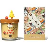 Hello Kitty Vanilla Crme Brulee Scented Candle - Seasons Collection, 3D Lid, Jar in Brown | Size: Medium