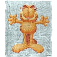Garfield Free Hugs Silky Touch Super Soft Throw Blanket 152 X 127 cm in White