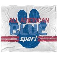 Blues Clues All American Blue Sport Silky Touch Super Soft Throw Blanket 152 X 127 cm in White