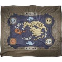 Avatar: The Last Airbender Avatar The Last Airbender Map Silky Touch Super Soft Throw Blanket 152 X 127 cm in White