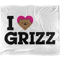 Cartoon Network We Bare Bears Heart Grizz Silky Touch Super Soft Throw Blanket 152 X 127 cm in White