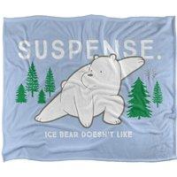 Cartoon Network We Bare Bears Suspense Silky Touch Super Soft Throw Blanket 152 X 127 cm in White