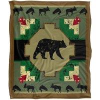 JQ Licensing Southwest Bear 2 Silky Touch Super Soft Throw Blanket 152 X 127 cm in White