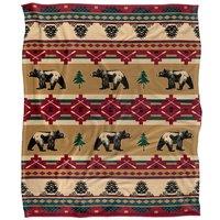 JQ Licensing Southwest Bear Silky Touch Super Soft Throw Blanket 152 X 127 cm in White
