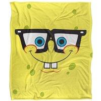Spongebob Winking Face Silky Touch Super Soft Throw Blanket 152 X 127 cm in White
