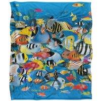 JQ Licensing Royce Mcclure Tropic Fish Day Dive Silky Touch Super Soft Throw Blanket 152 X 127 cm in White