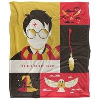 Warner Bros. Harry Potter Icons Silky Touch Super Soft Throw Blanket 152 X 127 cm in White
