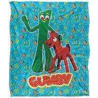 Gumby Best Friends Silky Touch Super Soft Throw Blanket 152 X 127 cm in White