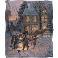 JQ Licensing Mk Laughing All The Way Silky Touch Super Soft Throw Blanket 152 X 127 cm in White