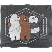 Cartoon Network We Bare Bears Selfie Silky Touch Super Soft Throw Blanket 152 X 127 cm in White
