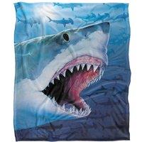 JQ Licensing Royce Mcclure Great White Shark Silky Touch Super Soft Throw Blanket 152 X 127 cm
