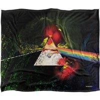 Pink Floyd Dark Side of The Moon Silky Touch Super Soft Throw Blanket 152 X 127 cm in White
