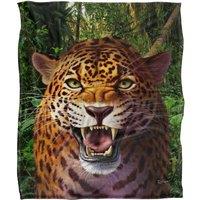 JQ Licensing Jlo Leopard Hunting Silky Touch Super Soft Throw Blanket 152 X 127 cm in White