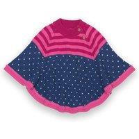 Kite Girl's Berry Blush Poncho in Navy | Size: 0-18 m