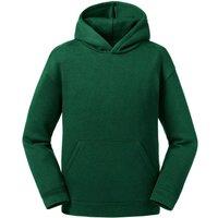 Russell Authentic Hooded Sweatshirt in Bottle Green | Size: 7-8 Years