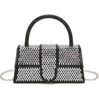 Fontanella Fashion Women's Starlace Top Handle Diamante Clutch Bag in Black