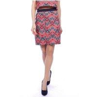 Cutie London Women's Vibrant Abstract Print Mini Skirt in Red | Size: 8