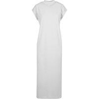 Build Your Brand Women's Extended Shoulder Long Midi Dress in White | Size: 16