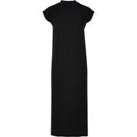Build Your Brand Women's Extended Shoulder Long Midi Dress in Black | Size: 14