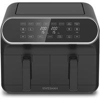 Statesman SKAF08017BK Digital Dual Zone Air Fryer, 8 Litre, Black