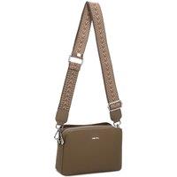Leather Village Women's Pax Real Leather Crossbody Bag in Taupe
