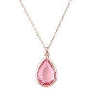 Latelita Women's Pisa Mini Teardrop Necklace Rosegold Pink Tourmaline