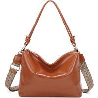 Leather Village Women's Willow Real Leather Hobo Shoulder Bag in Tan