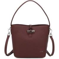 Leather Village Women's Strada Real Leather Tote Bag in Burgundy