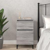 Berkfield Home Bedside Cabinet Grey Sonoma 40x35x70 cm | Size: 40 x 35 x 70 cm